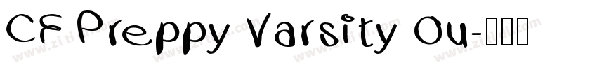 CF Preppy Varsity Ou字体转换